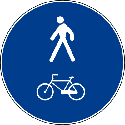 Segnale: Percorso pedonale e ciclabile promiscuo