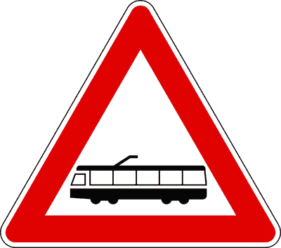 Preavviso di attraversamento tranviario