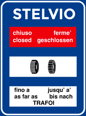 Segnale: Valico chiuso