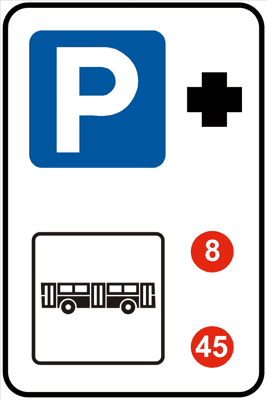 Segnale: Parcheggio di scambio con l'autobus