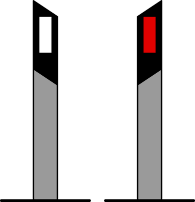 Delineatori per scarsa visibilità