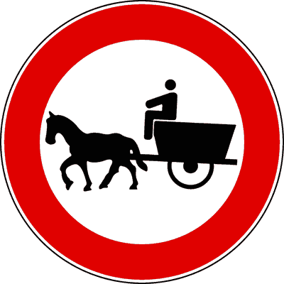 Divieto ai veicoli a trazione animale