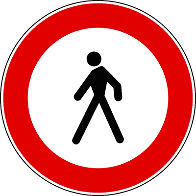 Divieto di transito ai pedoni