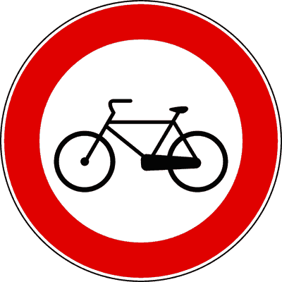 Divieto di transito alle biciclette